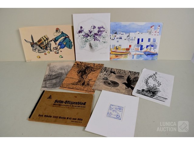 Verzameling diverse kunstwerken - afbeelding 1 van  11