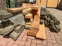 Verzameling douglas/ hardhout \ vuren palen bouwhout - afbeelding 2 van  15