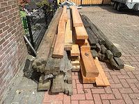 Verzameling douglas/ hardhout \ vuren palen bouwhout - afbeelding 8 van  15