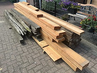 Verzameling douglas/ hardhout \ vuren palen bouwhout - afbeelding 14 van  15