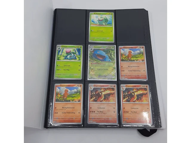 Verzamelmap met kaarten, pokémon, o.a. ivysaur mew en 002/165 - afbeelding 12 van  43