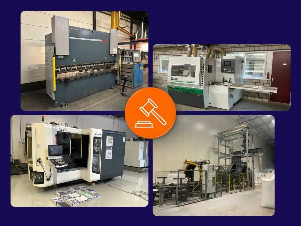 Verzamelveiling van industriële machines en gereedschappen