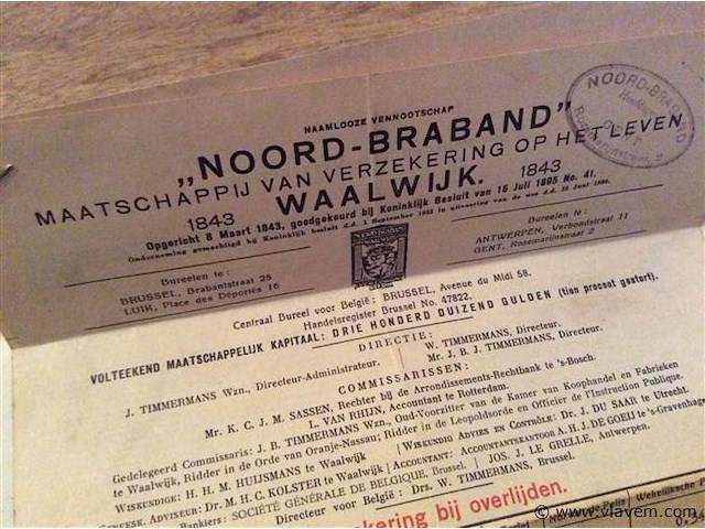 Verzekeringpolis waalwijk 2stuks - afbeelding 2 van  4