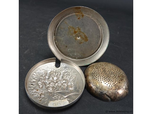 Verzilverd potje met deksel - afbeelding 4 van  5