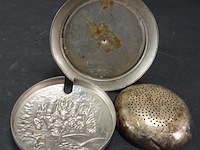 Verzilverd potje met deksel - afbeelding 4 van  5