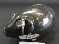 Verzilverd spaarvarken - afbeelding 1 van  5