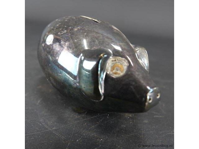Verzilverd spaarvarken - afbeelding 4 van  5
