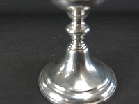 Verzilverd tinnen kandelaar - afbeelding 2 van  5