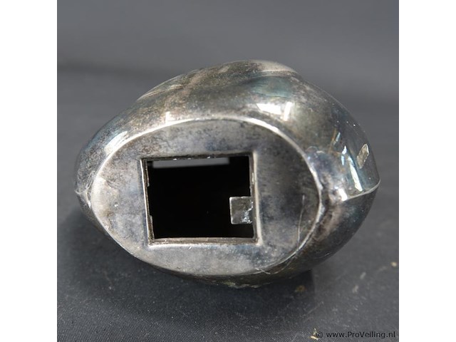 Verzilverde eend als spaarpot - afbeelding 5 van  5