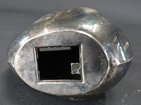 Verzilverde eend als spaarpot - afbeelding 5 van  5