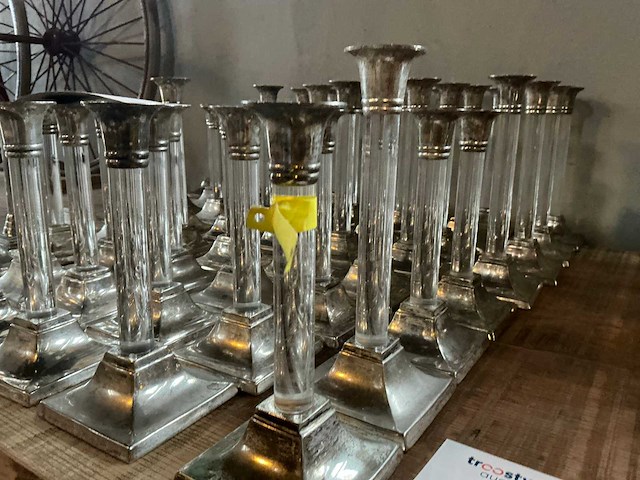 Verzilverde kaarsstandaard (55x) - afbeelding 2 van  5