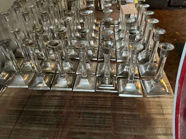 Verzilverde kaarsstandaard (55x) - afbeelding 4 van  5