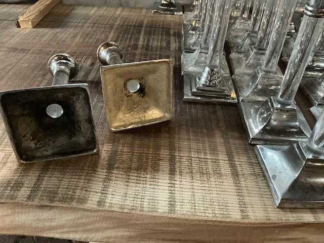 Verzilverde kaarsstandaard (55x) - afbeelding 5 van  5