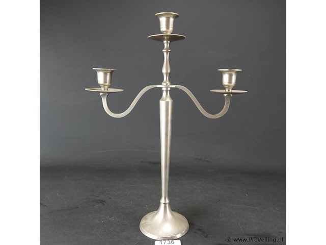 Verzilverde kandelaar - afbeelding 1 van  5