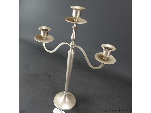 Verzilverde kandelaar - afbeelding 3 van  5