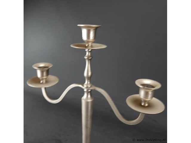 Verzilverde kandelaar - afbeelding 4 van  5
