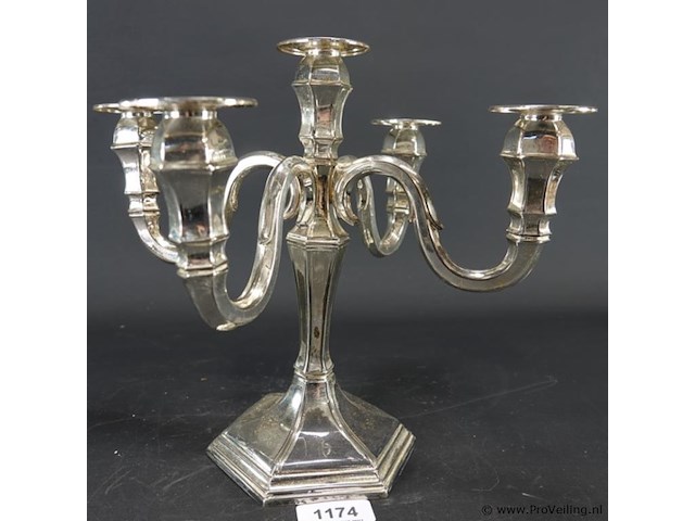 Verzilverde kandelaar - afbeelding 2 van  5