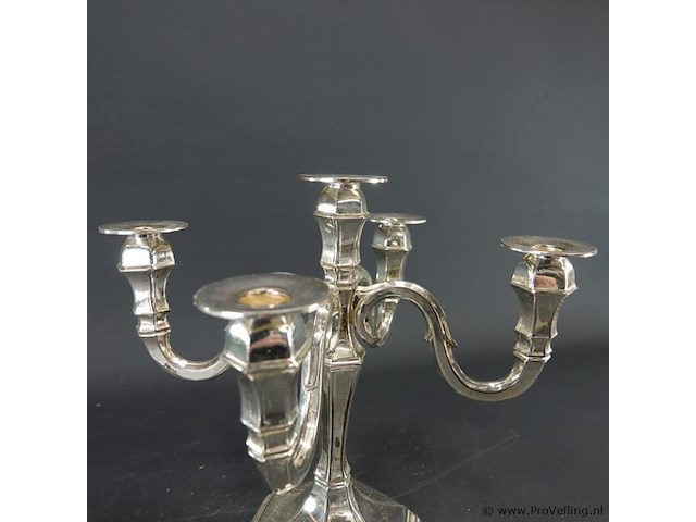 Verzilverde kandelaar - afbeelding 4 van  5