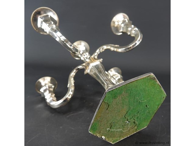 Verzilverde kandelaar - afbeelding 5 van  5