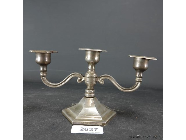 Verzilverde kandelaar - afbeelding 2 van  5