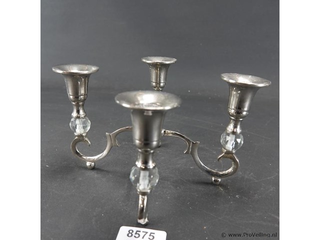 Verzilverde kandelaar - afbeelding 1 van  5