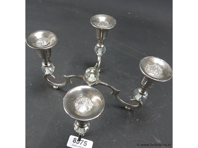 Verzilverde kandelaar - afbeelding 3 van  5
