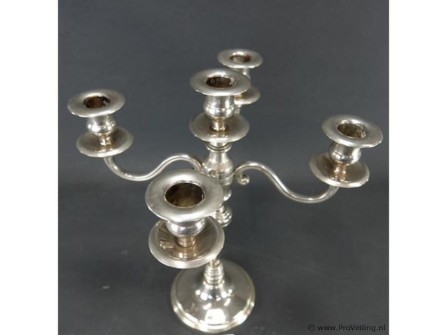Verzilverde kandelaber - afbeelding 4 van  5