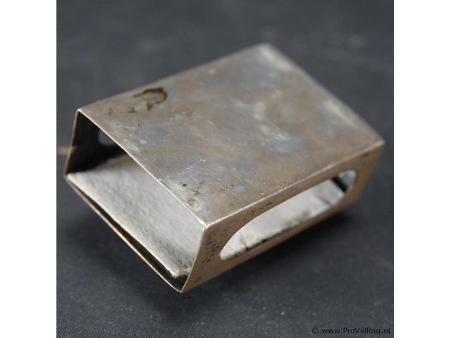 Verzilverde luciferhouder met steen - afbeelding 5 van  5