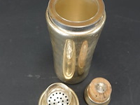 Verzilverde vintage cocktailshaker in art deco-stijl. - afbeelding 4 van  5