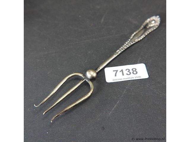 Verzilverde vork - afbeelding 1 van  3