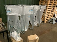 Verzinkt stalen afvalhouders 400 liter (4x)