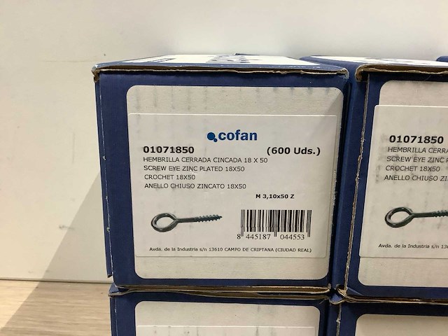 Verzinkte schroefoogjes 18×50 schroeven (3000x) - afbeelding 3 van  3