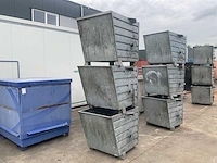 Verzinkte stapelbakken/materiaalbakken (3x) - afbeelding 1 van  6