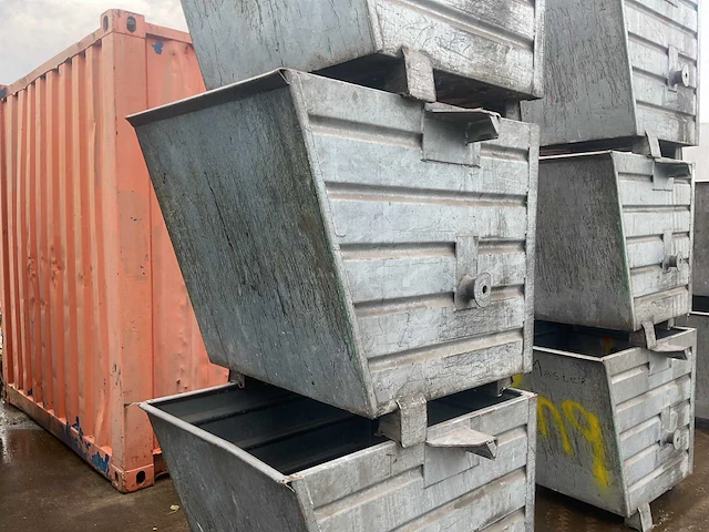 Verzinkte stapelbakken/materiaalbakken (3x) - afbeelding 3 van  5