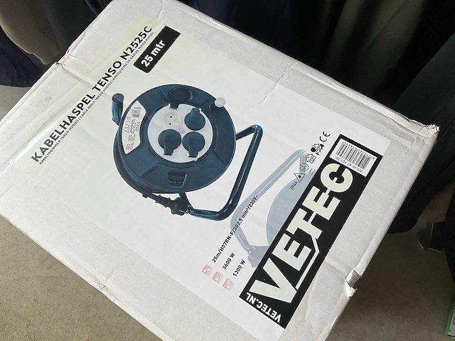 Vetec - tenso n2525c - 25 mtr - 3g x 2,5 mm2 - verlengkabelhaspels en -snoer - afbeelding 1 van  2