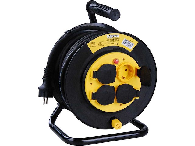 Vetec - tenso n2525c - 25 mtr - 3g x 2,5 mm2 - verlengkabelhaspels en -snoer - afbeelding 1 van  6