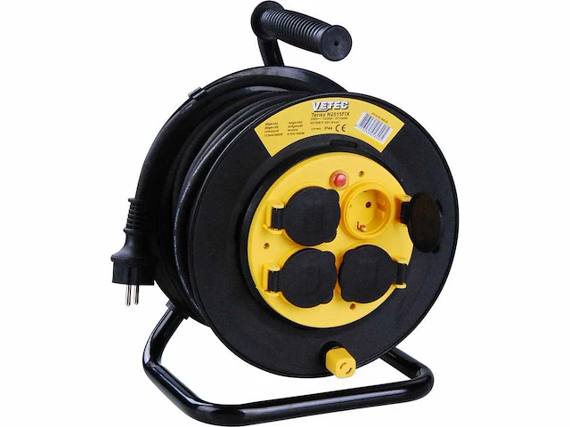 Vetec - tenso n2525c - 25 mtr - 3g x 2,5 mm2 - verlengkabelhaspels en -snoer - afbeelding 1 van  6