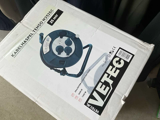 Vetec - tenso n2525c - 25 mtr - 3g x 2,5 mm2 - verlengkabelhaspels en -snoer - afbeelding 2 van  6