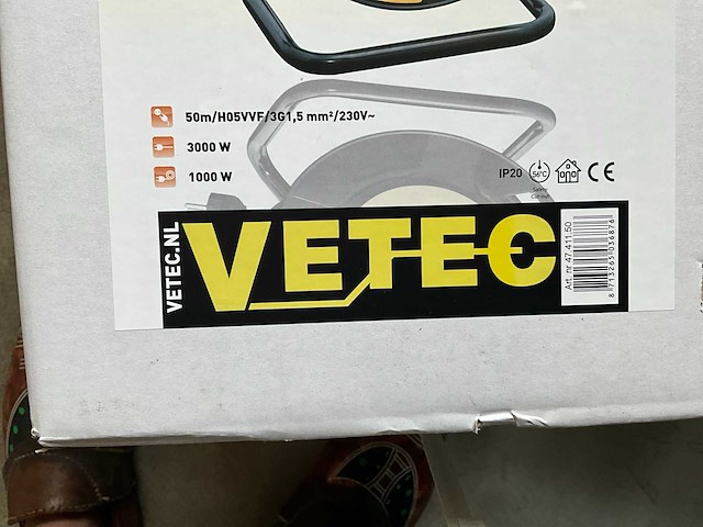 Vetec - tenso v501515c - 50 mtr - 3g x 1,5 mm2 - verlengkabelhaspels en -snoer - afbeelding 2 van  2