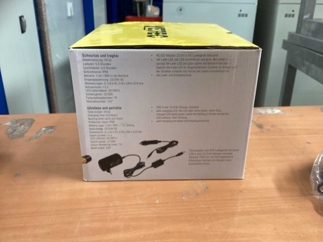 Vetec oplaadbare accubouwlamp incl. acculader - afbeelding 5 van  5