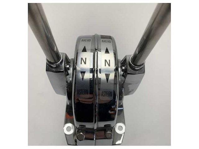 Vetus hi-lex dual engine marine throttle with morse code control chrome finish - afbeelding 4 van  5