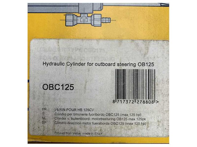 Vetus obc125 hydraulic outboard steering cylinder 125hp - afbeelding 5 van  6