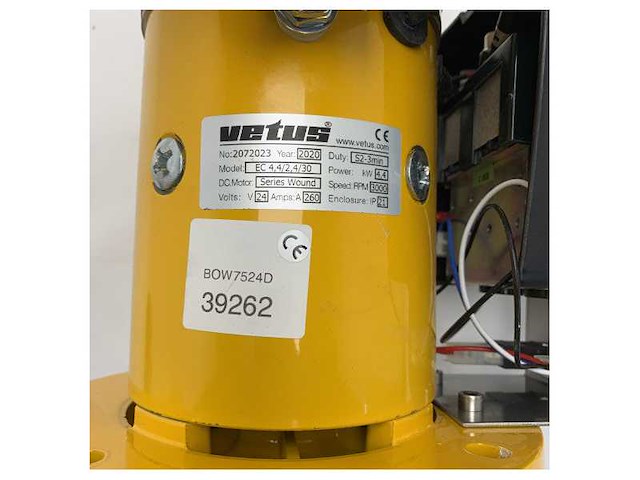 Vetus set0032 electric motor and solenoid for bow7524d 75 kgf 24v - afbeelding 9 van  12