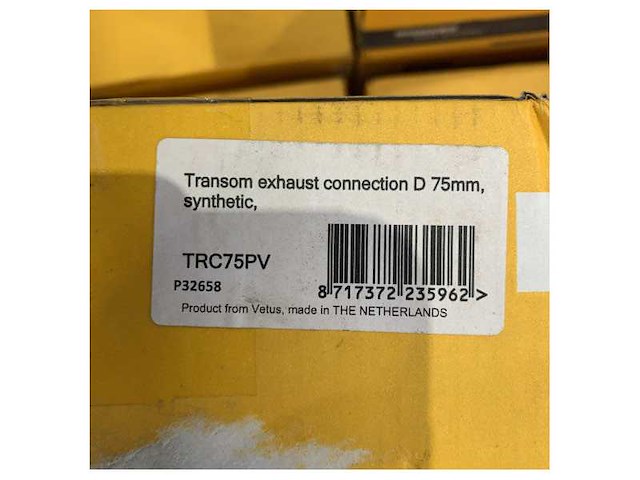 Vetus tru-hull plastic exhaust output with valve d75 mm black - trc75pv - afbeelding 6 van  7