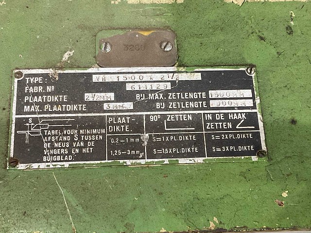 Vh1500x2 1/2 vingerzetbank - afbeelding 9 van  9