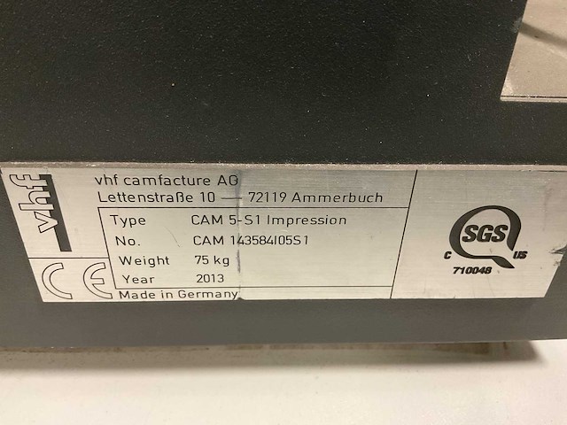 Vhf cam 5-s1 impression dentale freesmachine - afbeelding 4 van  4