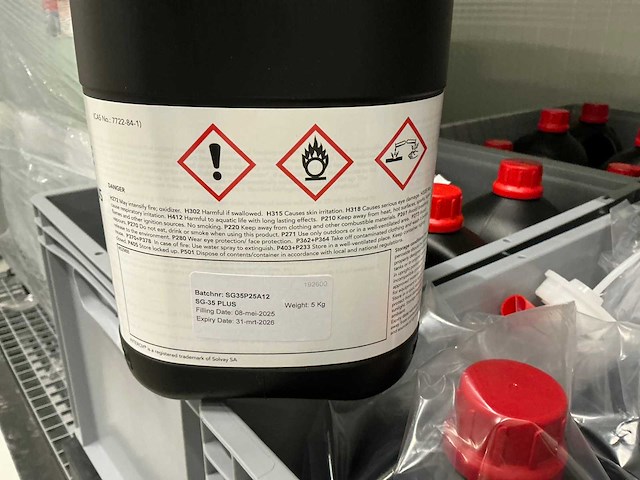 Vial solvay interox sg-35 plus (18x) - afbeelding 3 van  5