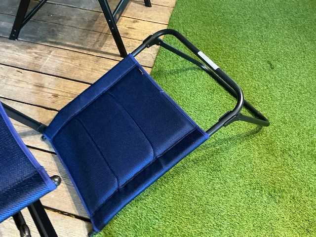 Viamondo azul piccolo kampeerstoel met voetenbank (4x) - afbeelding 6 van  10