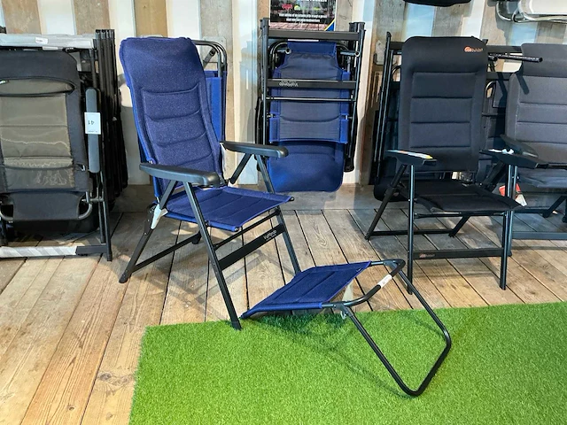 Viamondo azul piccolo kampeerstoel met voetenbank (4x) - afbeelding 3 van  10