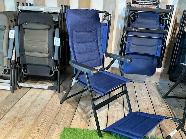 Viamondo azul piccolo kampeerstoel met voetenbank (4x) - afbeelding 4 van  10